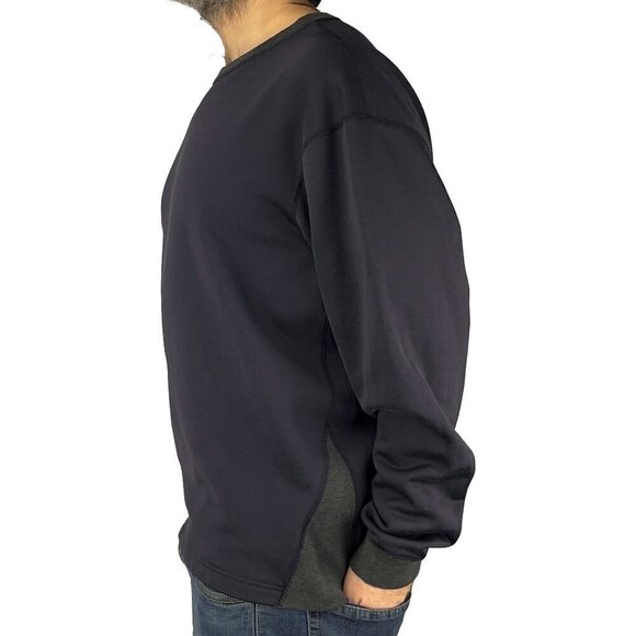 Kolor 2 Tone Cotton Blend Crew Neck Navy Blue & Gray Sweatshirt Sweater Size 3 - Picture 4 of 12